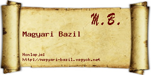 Magyari Bazil névjegykártya